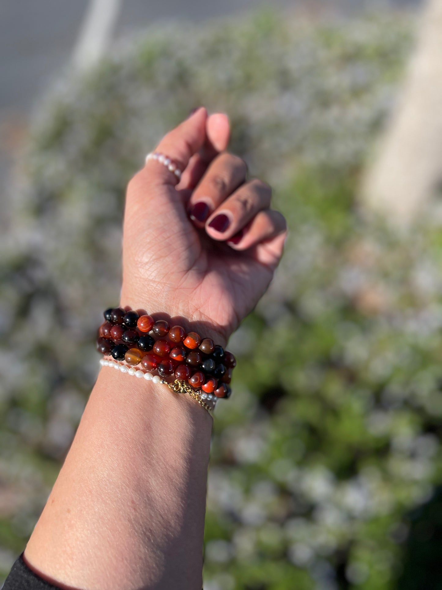 Carnelian Elastic Bracelet