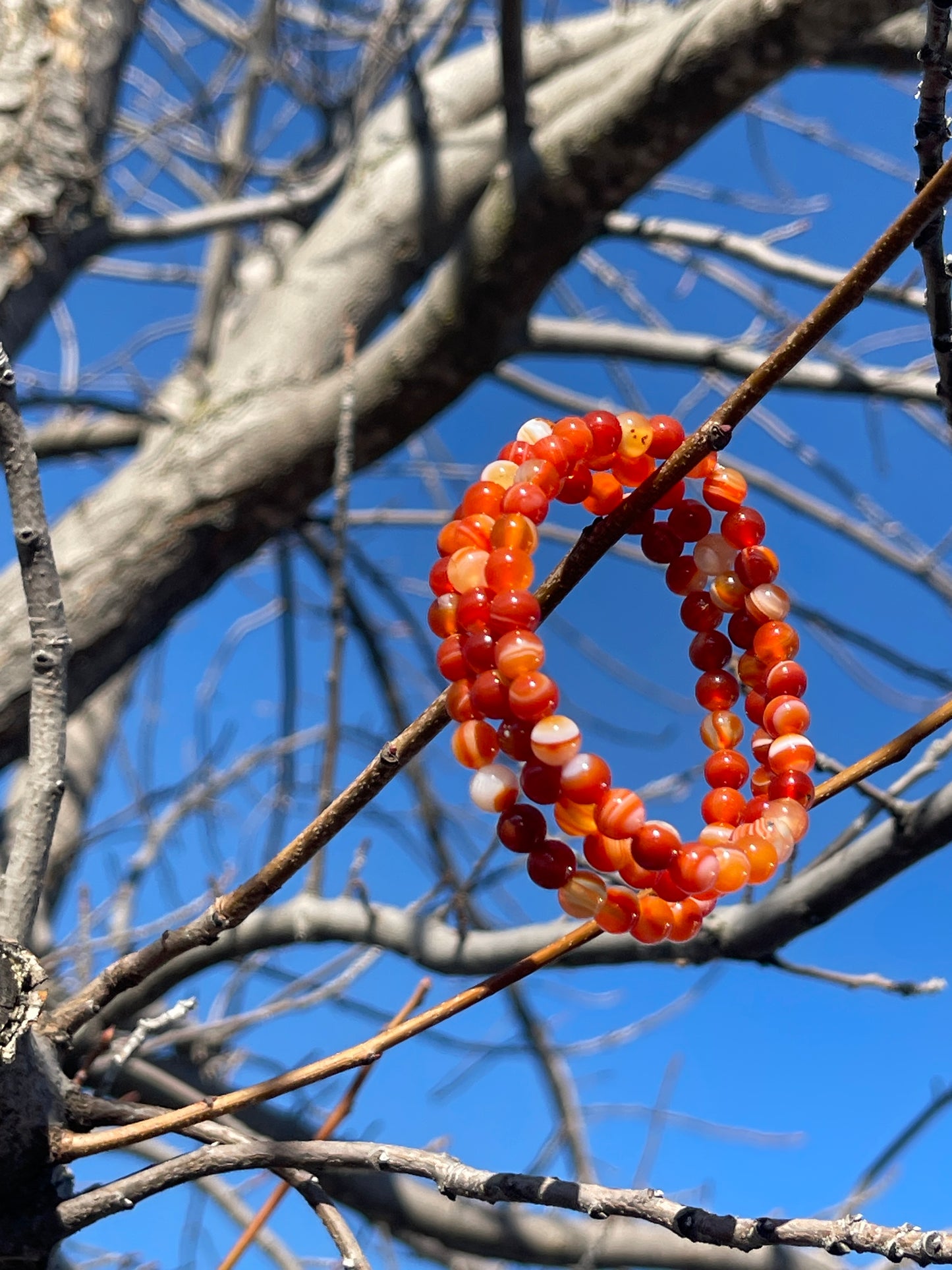 Carnelian Elastic Bracelet