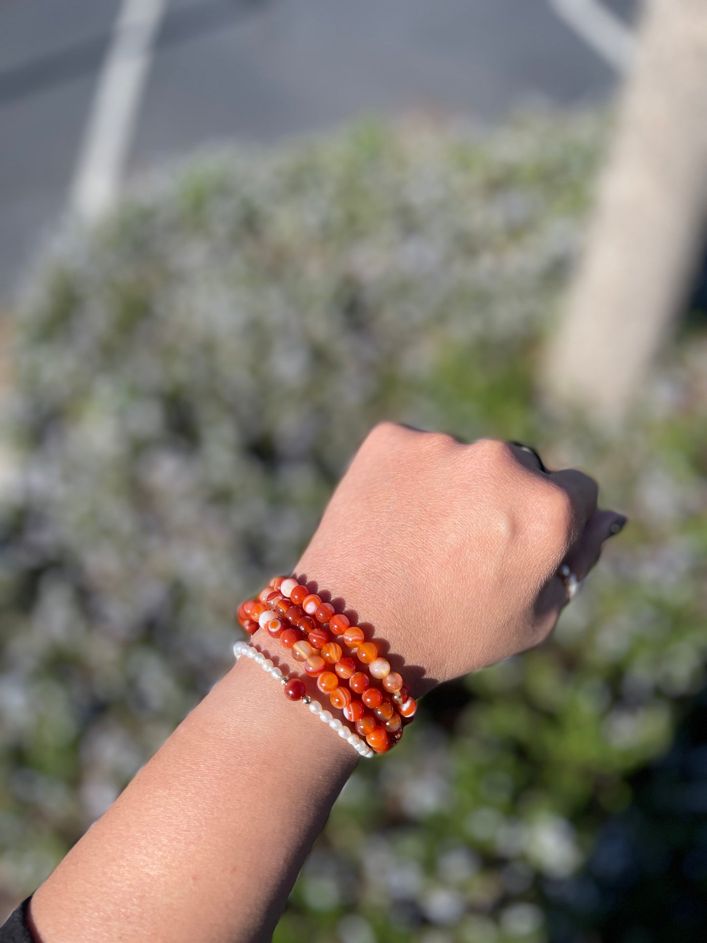 Carnelian Elastic Bracelet